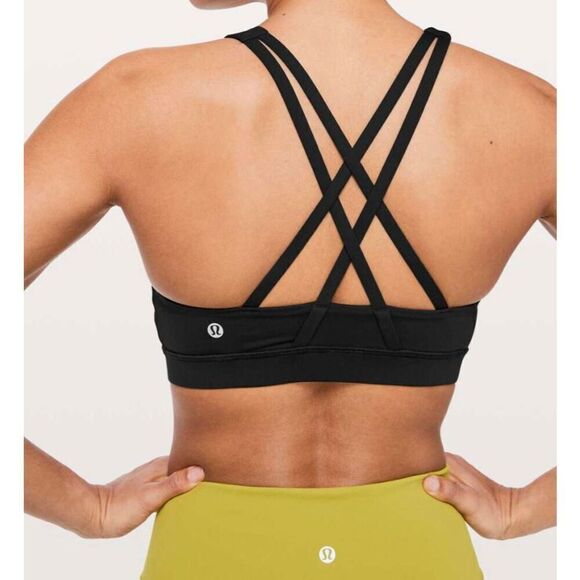 LULULEMON ATHLETICA Energy Bra 'High Neck In Black Size 4 - Picture 1 of 5
